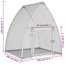 kaninbur 105x100x120 cm galvaniseret stål sølvfarvet