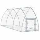 kaninbur 105x300x120 cm galvaniseret stål sølvfarvet