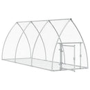 kaninbur 105x300x120 cm galvaniseret stål sølvfarvet