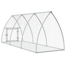 kaninbur 105x300x120 cm galvaniseret stål sølvfarvet