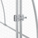 kaninbur 105x300x120 cm galvaniseret stål sølvfarvet