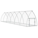 kaninbur 105x600x120 cm galvaniseret stål sølvfarvet