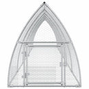 kaninbur 105x600x120 cm galvaniseret stål sølvfarvet