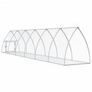 kaninbur 105x600x120 cm galvaniseret stål sølvfarvet