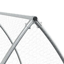 kaninbur 105x600x120 cm galvaniseret stål sølvfarvet