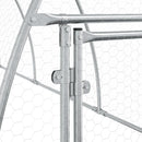 kaninbur 105x600x120 cm galvaniseret stål sølvfarvet
