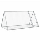 kaninbur 200x105x91 cm galvaniseret stål sølvfarvet