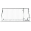 kaninbur 200x105x91 cm galvaniseret stål sølvfarvet