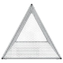 kaninbur 200x105x91 cm galvaniseret stål sølvfarvet
