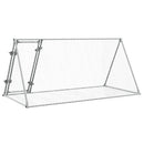 kaninbur 200x105x91 cm galvaniseret stål sølvfarvet
