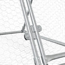 kaninbur 200x105x91 cm galvaniseret stål sølvfarvet