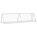 kaninbur 400x105x91 cm galvaniseret stål sølvfarvet