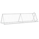 kaninbur 400x105x91 cm galvaniseret stål sølvfarvet