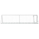 kaninbur 400x105x91 cm galvaniseret stål sølvfarvet
