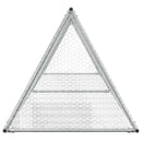 kaninbur 400x105x91 cm galvaniseret stål sølvfarvet