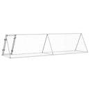 kaninbur 400x105x91 cm galvaniseret stål sølvfarvet