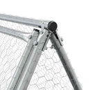 kaninbur 400x105x91 cm galvaniseret stål sølvfarvet