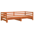 daybed med udtræk 90x200 cm massivt fyrretræ gyldenbrun