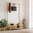 tøjstativ med hylder 103x40x183 cm bambus