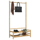 tøjstativ med hylder 103x40x183 cm bambus