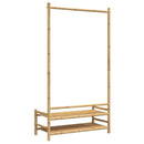 tøjstativ med hylder 103x40x183 cm bambus