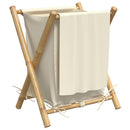 vasketøjskurv 45x55x63,5 cm bambus cremehvid