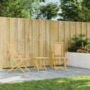 foldbare havestole 2 stk. 53x66x99 cm bambus