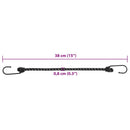 elastiksnore 25 stk. med refleksstriber og kroge 38 cm