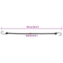 elastiksnore 25 stk. med reflekstriber og kroge 59 cm