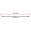 elastiksnore 25 stk. med refleksstriber og kroge 88 cm