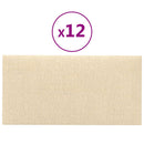 Væghovedgærde 12 stk. 30 x 15 cm Creme Stof