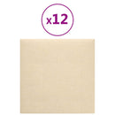 Væghovedgærde 12 stk. 30 x 30 cm Creme Stof