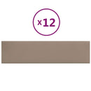 Væghovedgærde 12 stk. 60 x 15 cm Cappuccino Stof