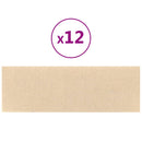 Væghovedgærde 12 stk. 90 x 30 cm Creme Stof