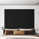 Væghovedgærde 12 stk. 90 x 30 cm Sort Stof