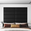 Væghovedgærde 12 stk. 90 x 30 cm Sort Stof