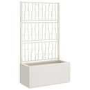 plantekasse med espalier 80x36x140 cm PP hvid
