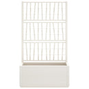 plantekasse med espalier 80x36x140 cm PP hvid
