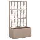 plantekasse med espalier 80x36x140 cm PP lysebrun