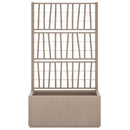 plantekasse med espalier 80x36x140 cm PP lysebrun