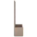 plantekasse med espalier 80x36x140 cm PP lysebrun