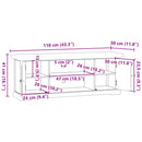 tv-bord 110x30x41 cm konstrueret træ hvid