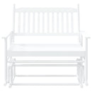 gyngebænk 118x70x104,5 cm massivt poppeltræ hvid