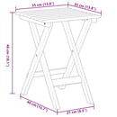 sidebord foldbart massivt poppeltræ sort