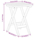 sidebord foldbart massivt poppeltræ hvid