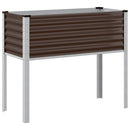 havekrukke brun 100x45x90 cm stål