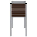havekrukke brun 100x45x90 cm stål
