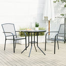 terrassebord Ø80x72,5 cm pulverlakeret stål antracitgrå