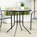 terrassebord Ø80x72,5 cm pulverlakeret stål antracitgrå