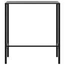 barbord 100x50x110 cm pulverlakeret stål sort